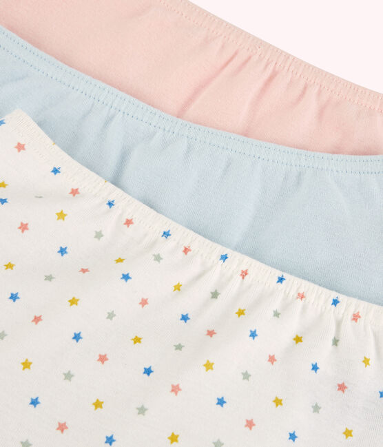 Confezione da 3 mutandine con mini stelle bambina in cotone biologico variante 1