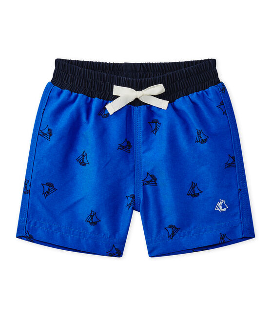Costume da bagno bebé bambino stampato blu PERSE/blu SMOKING