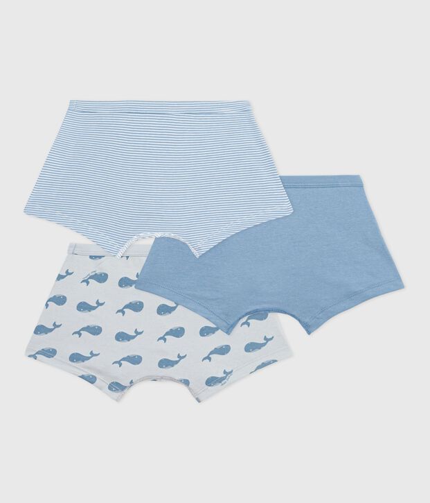 Set di boxer in cotone con stampa di balene in vita bambino multicolore