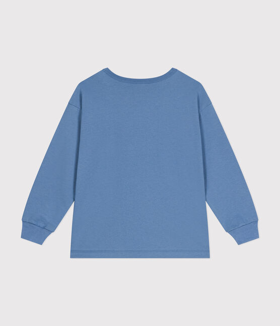 T-shirt a maniche lunghe in jersey sottile bambino blu BEACH