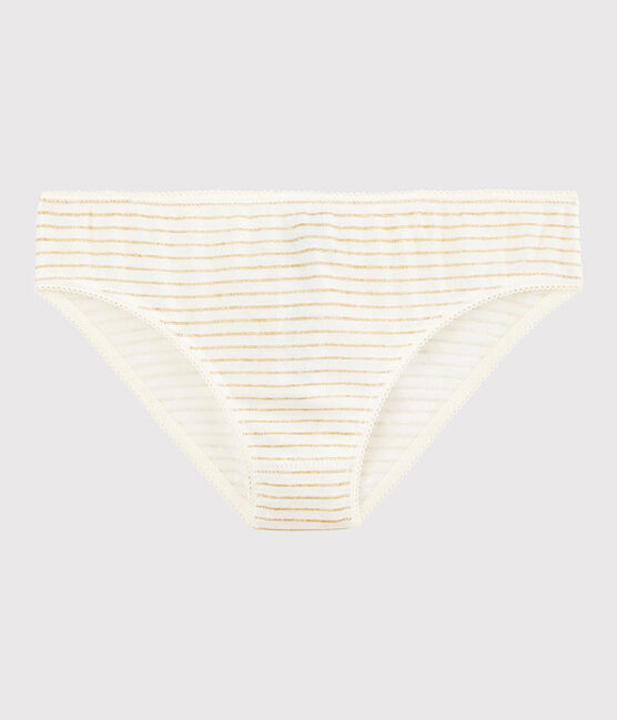 La mutandina in cotone per bambina bianco MARSHMALLOW/giallo OR