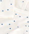 Body incrociati a maniche lunghe in cotone neonato bianco MARSHMALLOW/blu ALASKA
