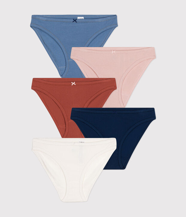 Confezione da 5 culottes di cotone donna multicolore