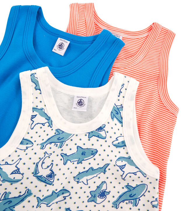 Trio canottiere bambino multicolore