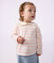 Marini&egrave;re con colletto in cotone neonato rosa/rosa