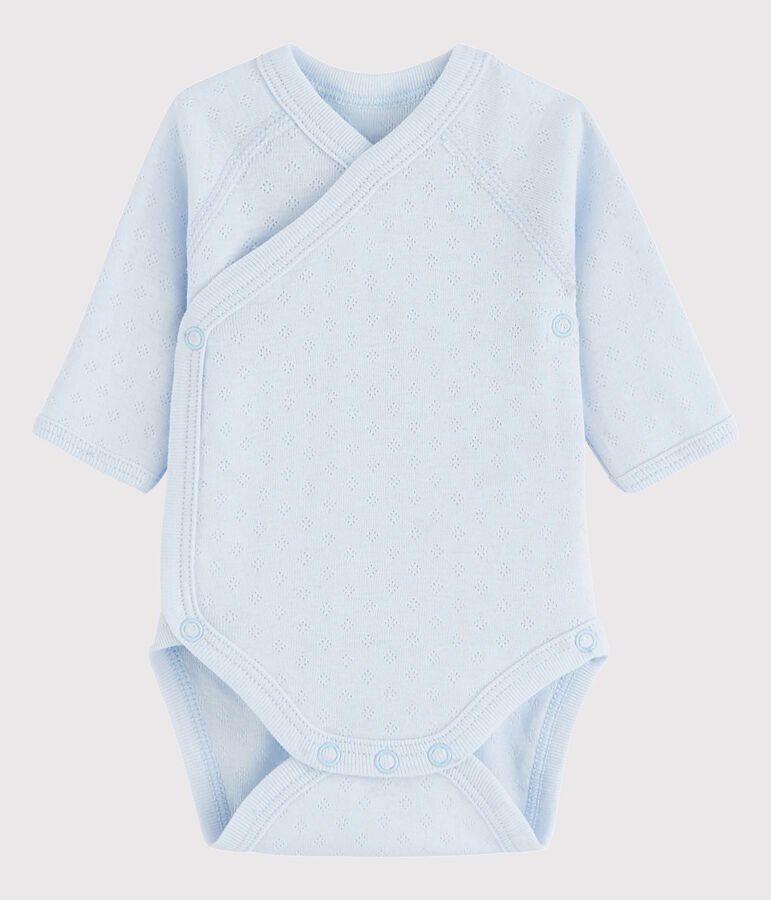 Body incrociato a manica lunga beb&egrave; unisex blu FRAICHEUR
