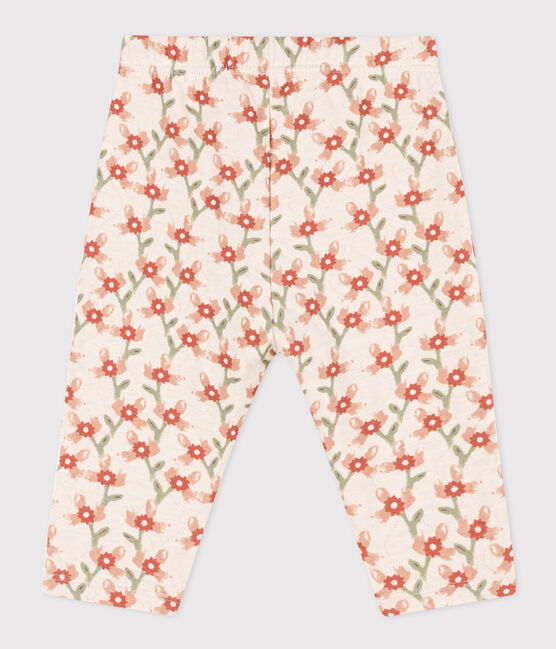 Pantaloni in tubique trapuntato con stampa per bebè bianco AVALANCHE/ MULTICO