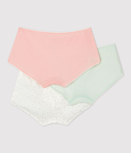 Confezione da 2 mutandine bambina fantasia paillette in cotone biologico e elastan variante 1