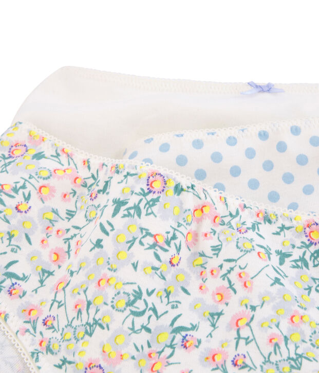 Trio shorty bambina multicolore