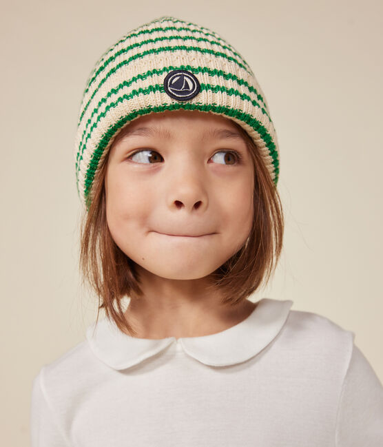 T-shirt maniche lunghe in cotone bambina bianco MARSHMALLOW