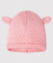 Cappellino bebè unisex foderato in pile rosa CHARME/bianco MARSHMALLOW
