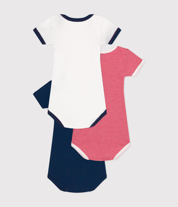 Confezione da 3 body beb&egrave; a maniche corte in cotone multicolore