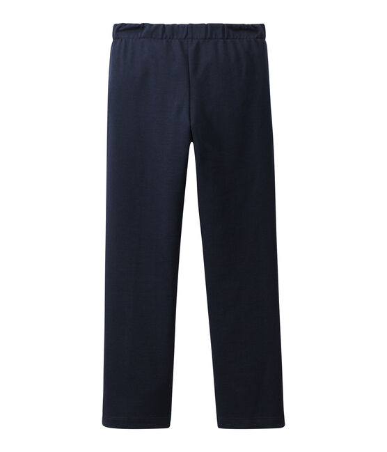 Pantalone a ponte bambina blu SMOKING