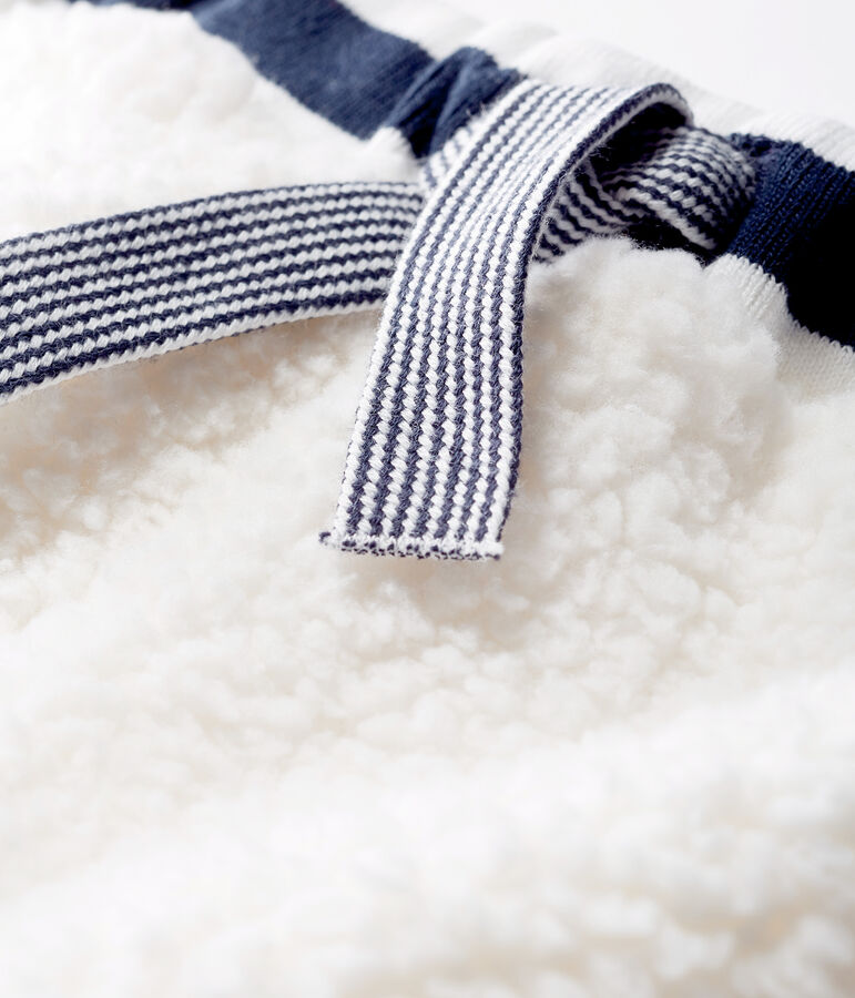 Pantaloni per neonati in lana sherpa bianco