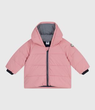 Piumino in poliestere tinta unita neonato rosa