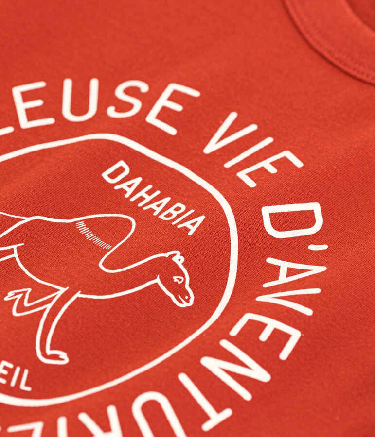 T-shirt  maniche corte in cotone bambino rosso