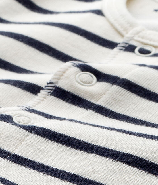 Ensemble bébé 3 pièces réversible beige COQUILLE/blu SMOKING