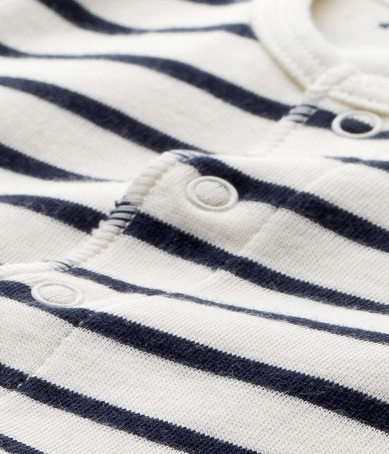 Ensemble b&eacute;b&eacute; 3 pi&egrave;ces r&eacute;versible beige COQUILLE/blu SMOKING