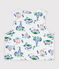 Cardigan senza maniche double face in cotone con stampa Parigi neonato bianco/multicolore