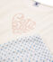 Pigiama ragazza a costine bianco MARSHMALLOW/blu JASMIN