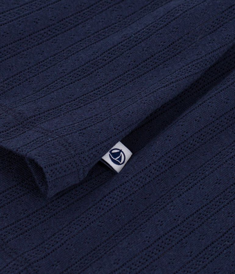 Babydoll in cotone traforato donna blu SMOKING