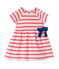 Robe bébé fille rayée bianco LAIT/rosa PEONY