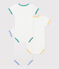 Set da 3 body a maniche corte in cotone con animali neonato variante 1