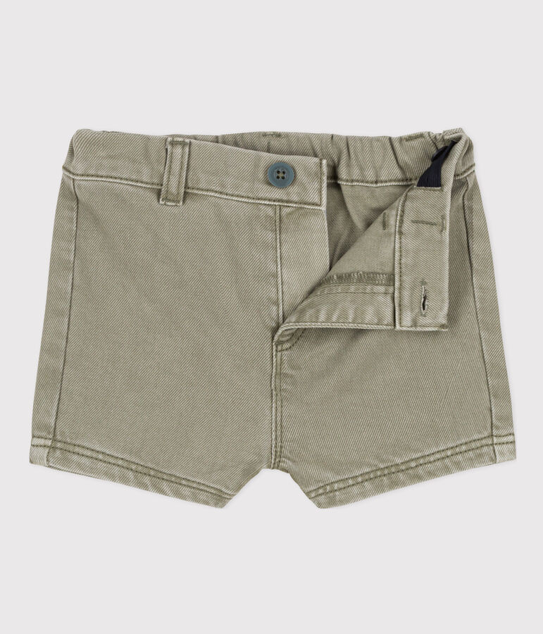 Shorts beb&egrave; in denim verde