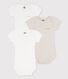 Confezione da 3 body manica corta in cotone
