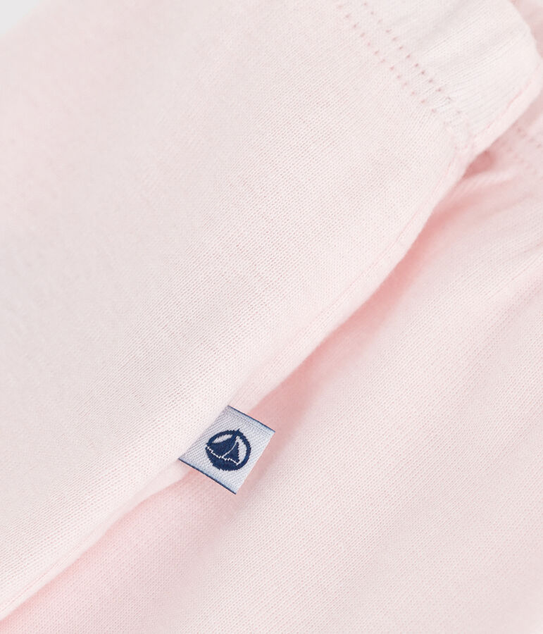 Pantaloni con piedini in cotone tinta unita nascita rosa FLEUR
