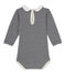 Body bebé femmina in millerighe blu SMOKING/beige COQUILLE