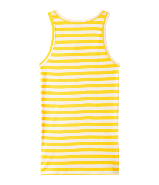 Canotta donna in costina originale 1x1 giallo SHINE/bianco MARSHMALLOW