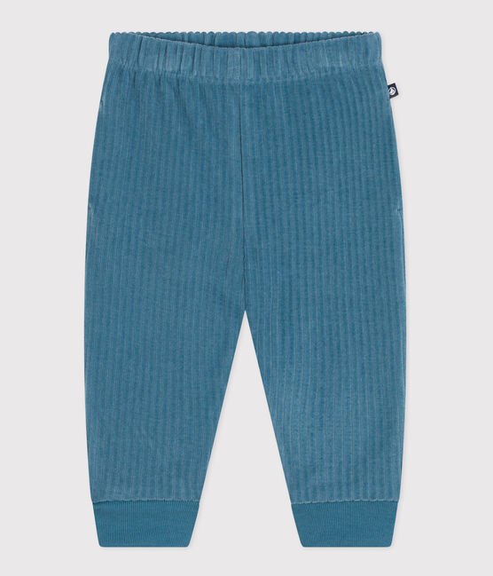 Pantaloni in velluto per bebè blu POLOCHON