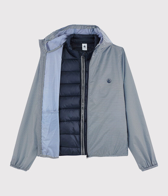 Giacca a vento 3 in 1 riciclata Donna blu SMOKING/bianco MARSHMALLOW