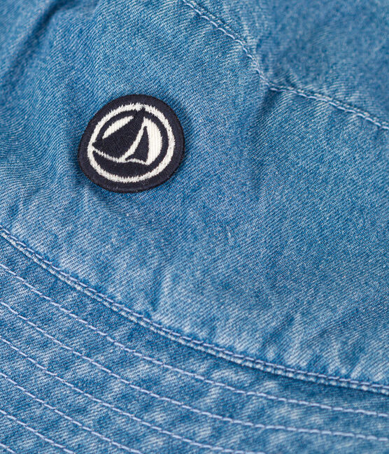 Cappellino alla pescatora in denim blu bambino blu DENIM CLAIR