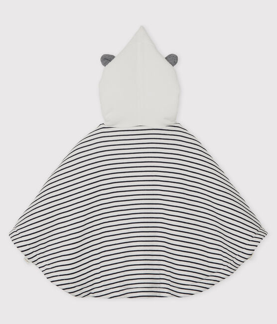 Mantella iconica bebè unisex a costina in ovatta bianco MARSHMALLOW/blu SMOKING