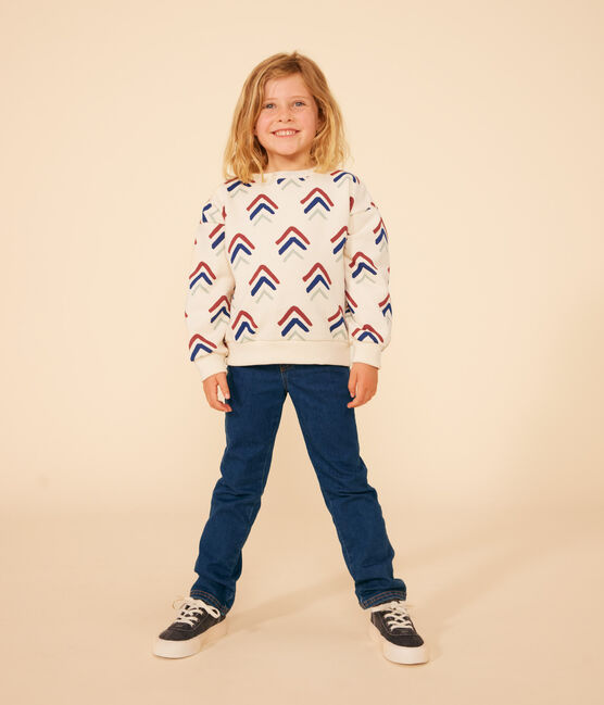 Felpa in molleton stampato bambino bianco AVALANCHE/ MULTICO