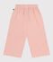 Pantaloni larghi in tela di cotone bambina rosa SALINE