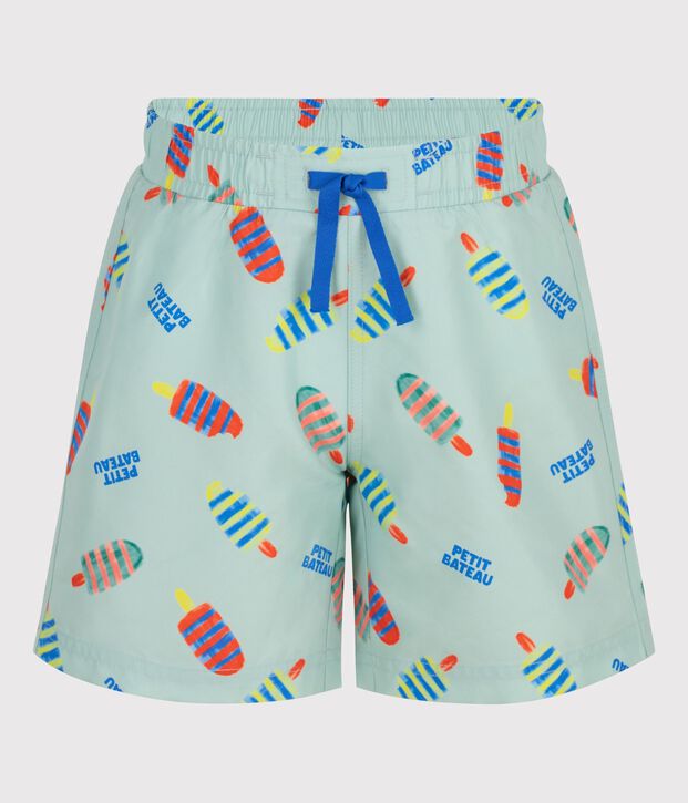 Shorts da mare bambino con stampa blu/multicolore