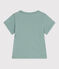 T-shirt a maniche corte in cotone tinta unita bambina verde PAUL