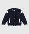 Giacca stile teddy bambino in cotone tinta unita blu SMOKING