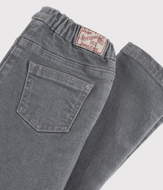 Pantaloni slim in denim bambina grigio GRIS FONCE/ DARK GREY