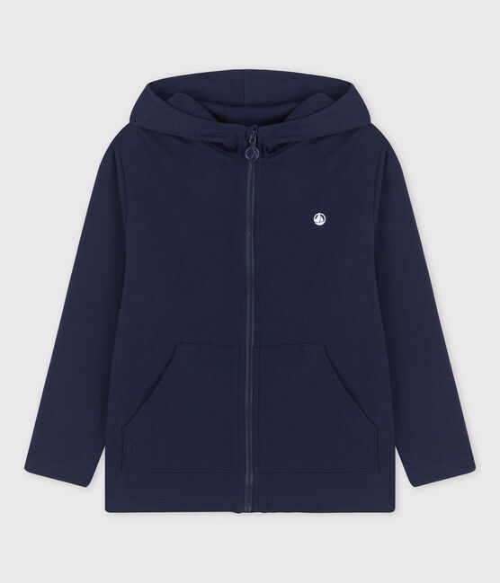 Felpa con cappuccio bambina/bambino blu SMOKING