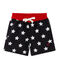 Short da spiaggia fantasia neonato blu SMOKING/bianco MARSHMALLOW