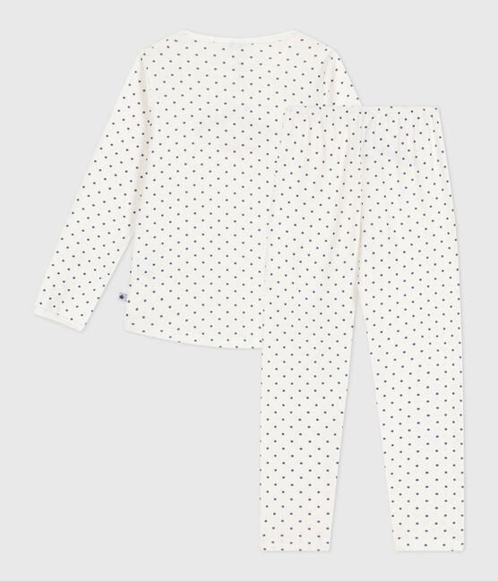 Pigiama in cotone con stampa a pois bambina blu MARSHMALLOW/ SOIR