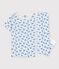 Pigiama manica corta scimmiette bambino in cotone bianco MARSHMALLOW/blu BRASIER