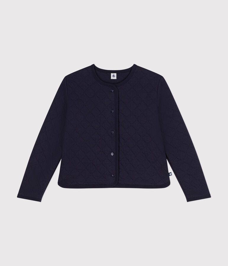 Cardigan donna in tubique blu