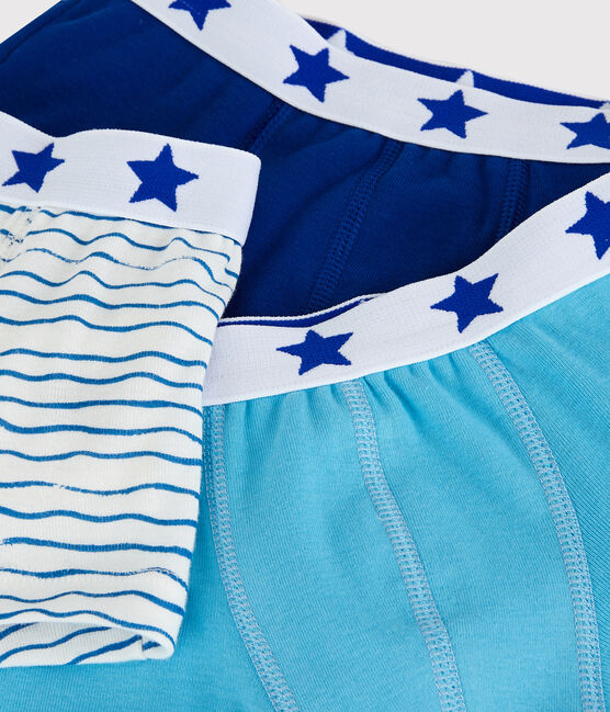 Confezione da 3 boxer blu oceano bambino variante 1