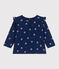 Blusa a maniche lunghe in cotone con stampa a fiori neonato blu MEDIEVAL/bianco MULTICO