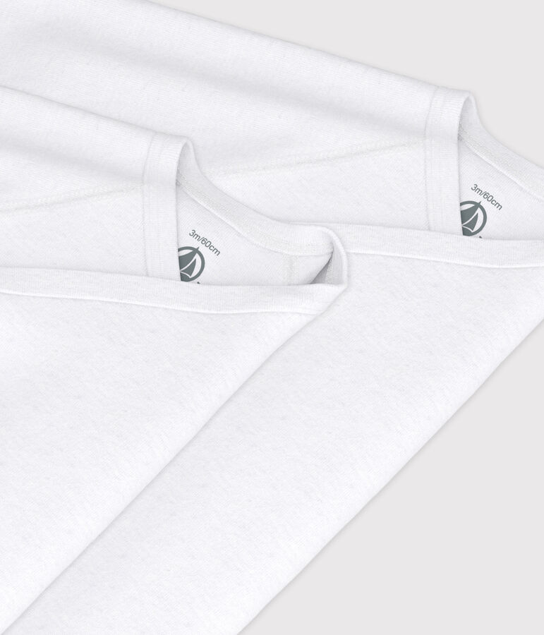 Confezione da 2 body incrociati a maniche lunghe in cotone a tinta unita neonato variante 1